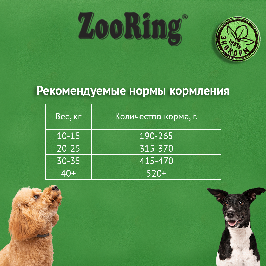 ZooRing — Medium Adult Dog, индейка & рис с пастернаком, с Г/Х